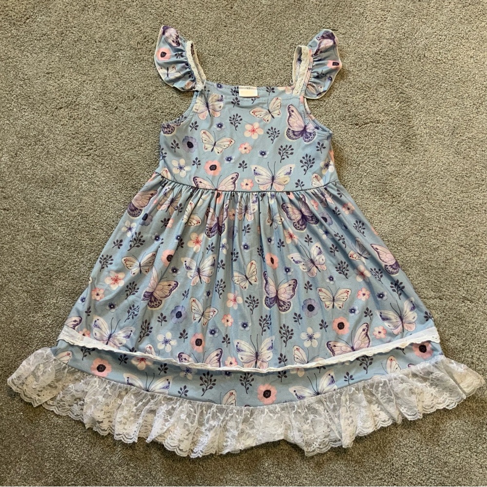 Girl’s Butterfly Sundress with Butterfly Sleeves